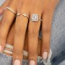 1.75 carat Radiant Cut Platinum Halo Engagement Ring lifestyle
