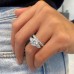 Round Moissanite Three-Stone Engagement Ring lifestyle