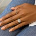 1.74ct Asscher Cut Diamond Classic Halo Engagement Ring lifestyle