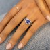 2.61 carat Sapphire and Diamond Platinum Ring lifestyle