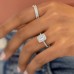 1.20 carat Emerald Cut Diamond Halo Engagement Ring liifestyle