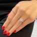1.50 carat Round Diamond Platinum Six-Prong Engagement Ring lifestyle