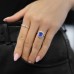 2.29 carat Cushion Cut Sapphire Halo Engagement Ring lifestyle