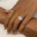 Round Moissanite Two-Tone Engagement Ring lifestyle