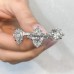 3.01 carat Pear Shape Lab Diamond Three-Stone Ring lifestyle