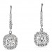 Diamond Platinum Dangle Earrings pair