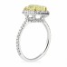 2.05 Carat Yellow Pear Shape Diamond Engagement Ring side