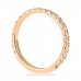 .50ct Rose Gold Pave Wedding Band Square Edge side