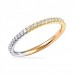 .35 carat Round Diamond Tri-Color Gold Wedding Band angle