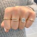 .30 ct Emerald Cut Yellow Gold Super Stackable Ring lifestyle