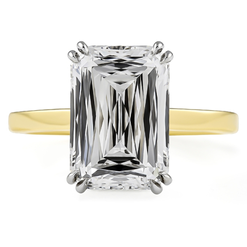 5.01 carat Hybrid Step-Cut Invisible Gallery™ Ring top