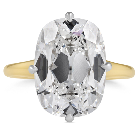 9.50 carat Emerald Cut Lab Diamond Baguette Band Ring flat