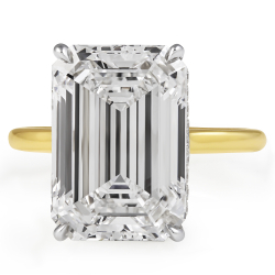 8.25 Carat Emerald Cut Lab Diamond Solitaire Ring