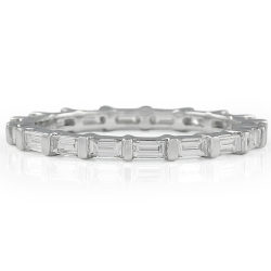 Delicate East-West Baguette Diamond Eternity Band