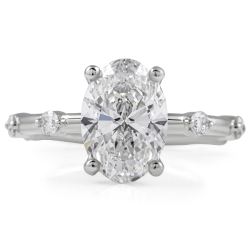 2 carat Oval Diamond Super Slim Engagement Ring