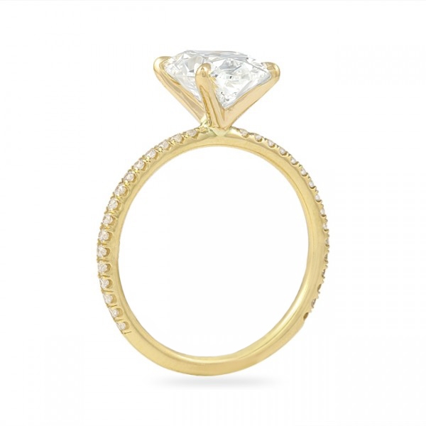 2.50 ct Oval Diamond Yellow Gold Four-Prong Engagement Ring