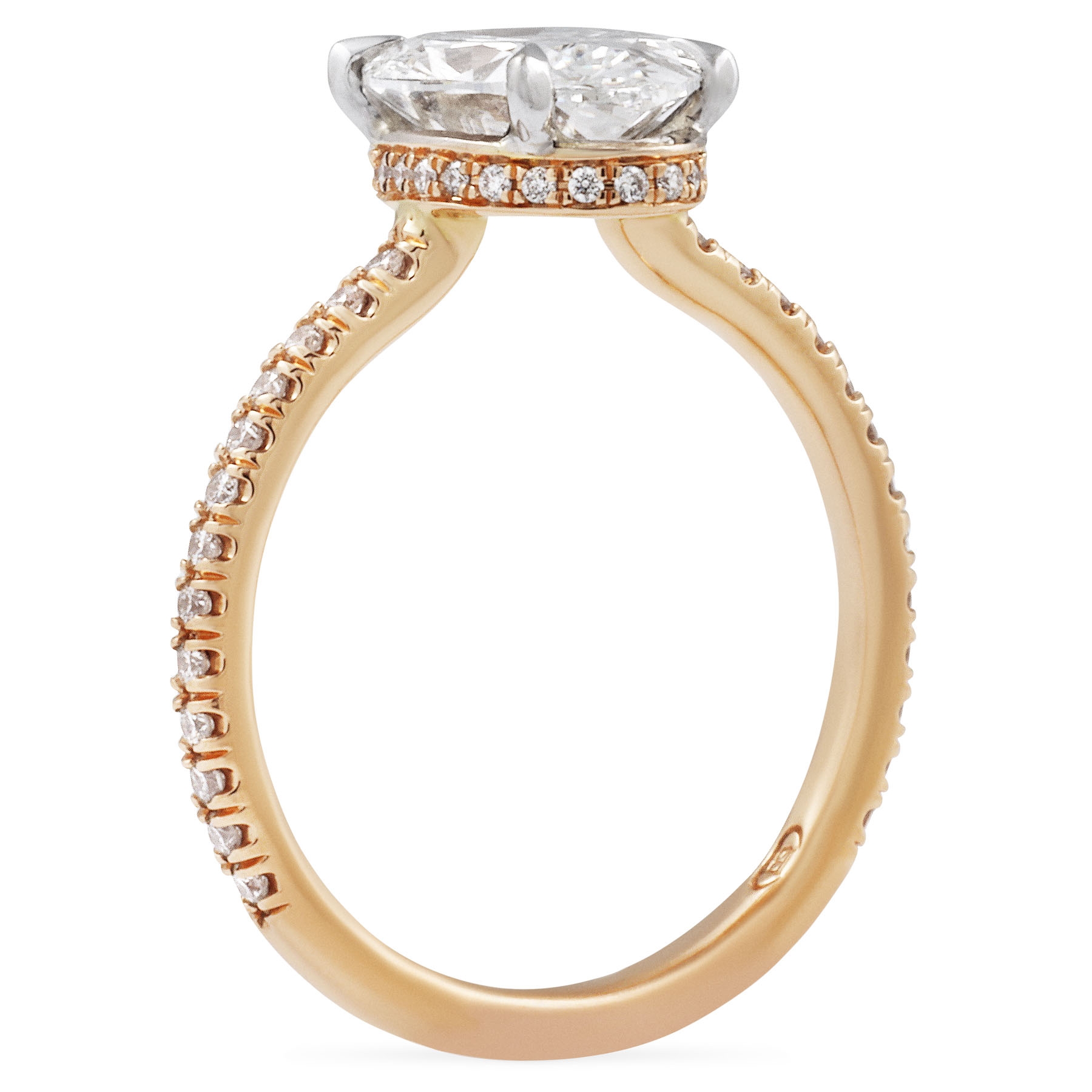 1.71 carat Oval Diamond Invisible Gallery™ Ring flat