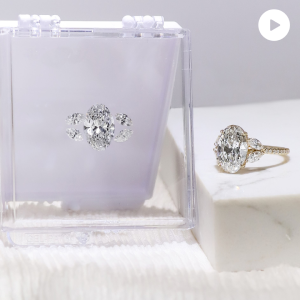 Diamond Rings in Display Case.