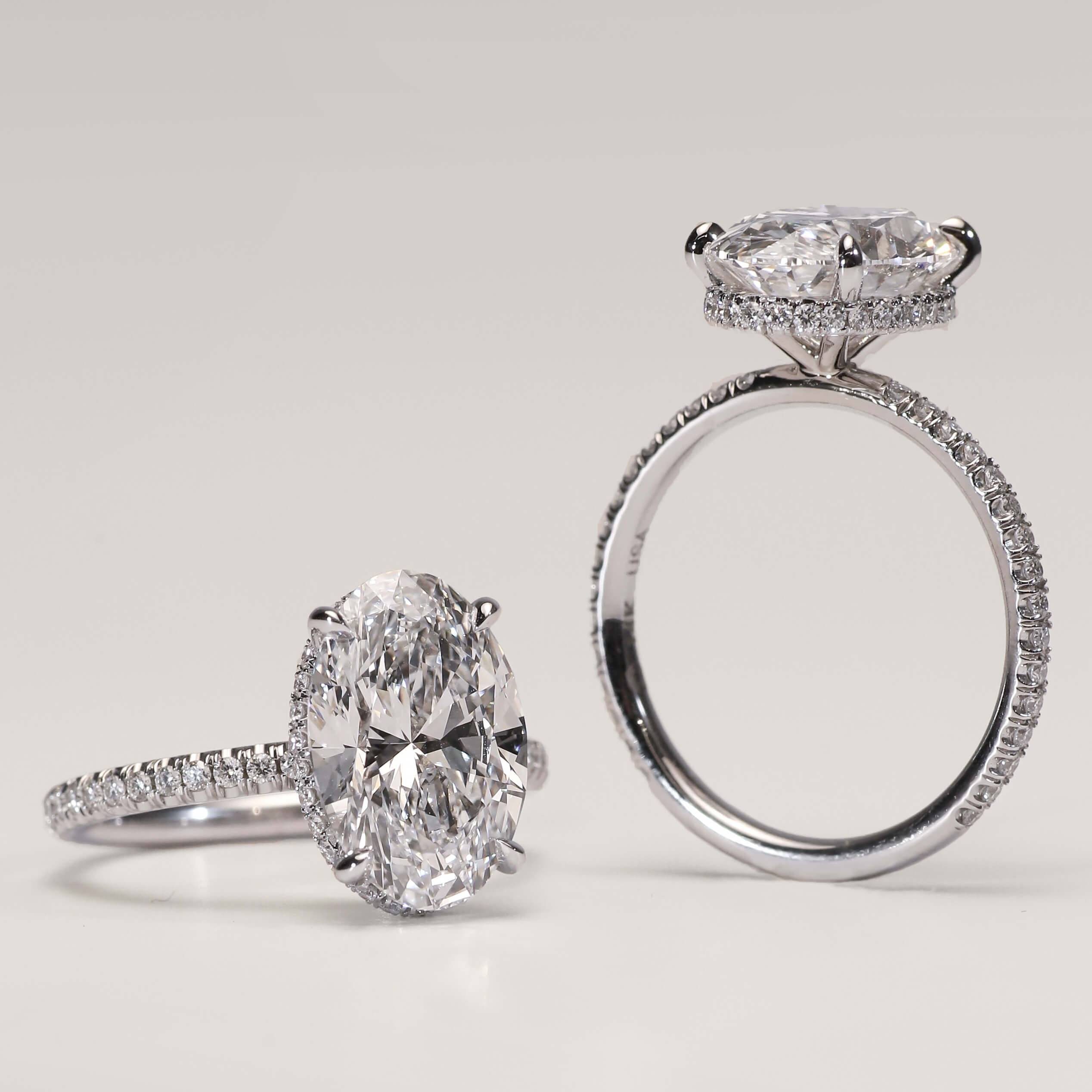 Signature Pave Wrap Diamond Rings.